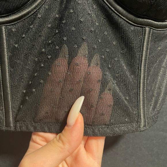 Victoria secret corset bra with rhinestones straps and bow - Picture 4 of 5